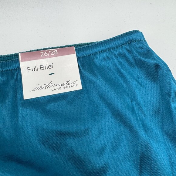 Vintage 90's Lane Bryant Intimat Shiny Satin High Leg Brief bikini Panty glossy - Picture 2 of 16